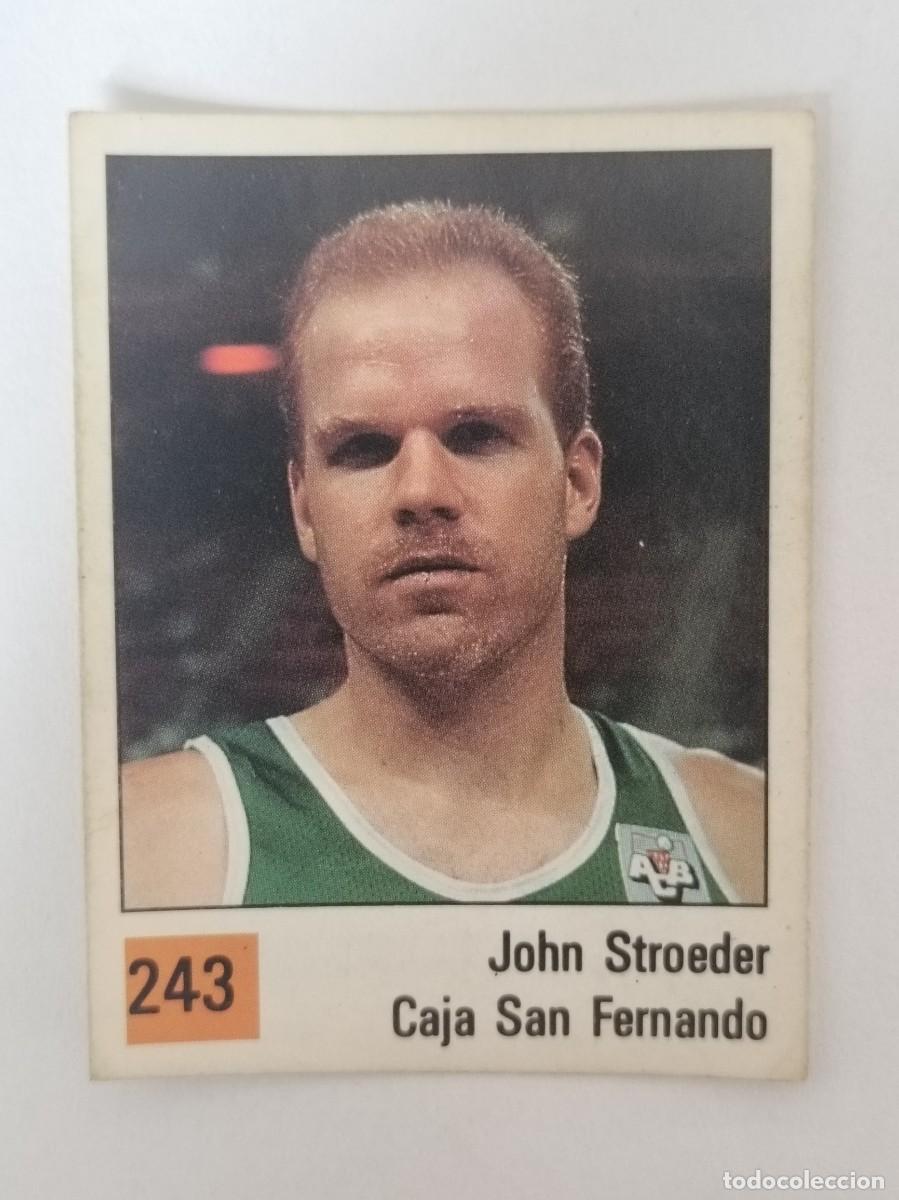 Coleccionismo deportivo: #243 JOHN STROEDER (CAJA SAN FERNANDO) LIGA ACB BASKET 90 PANINI