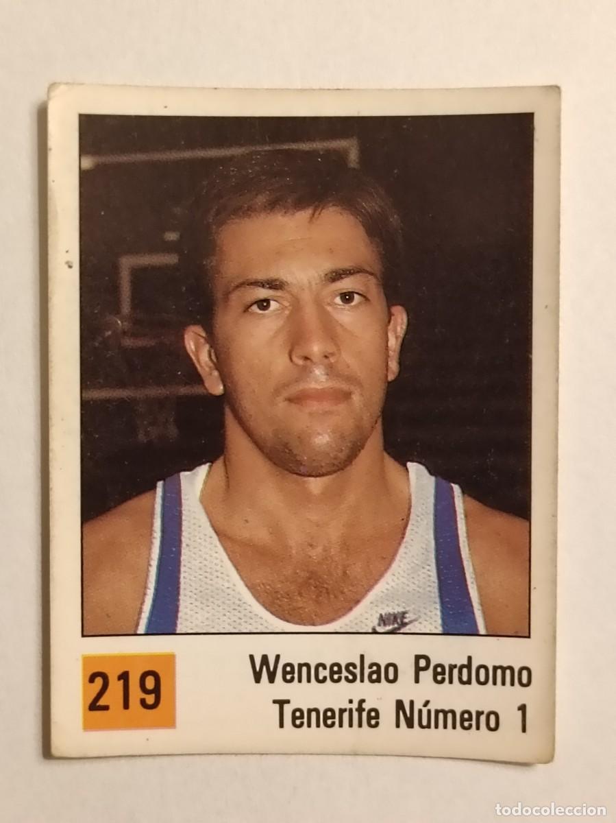 Coleccionismo deportivo: #219 WENCESLAO PERDOMO (TENERIFE NUMERO 1) LIGA ACB BASKET 90 PANINI