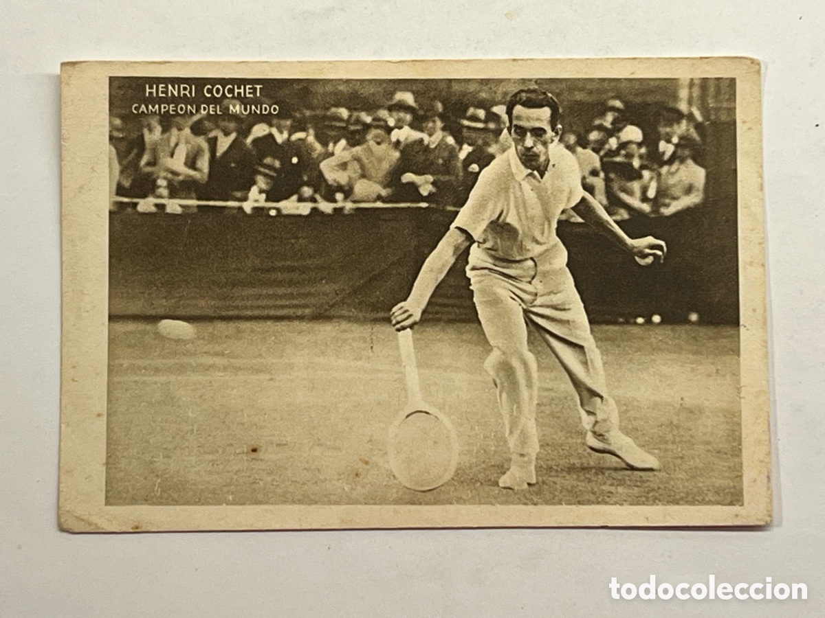Coleccionismo deportivo: TENIS.., HENRI COCHET. Campe&oacute;n del Mundo, Barcelona 1926, Publicidad Kola Granulada Astier