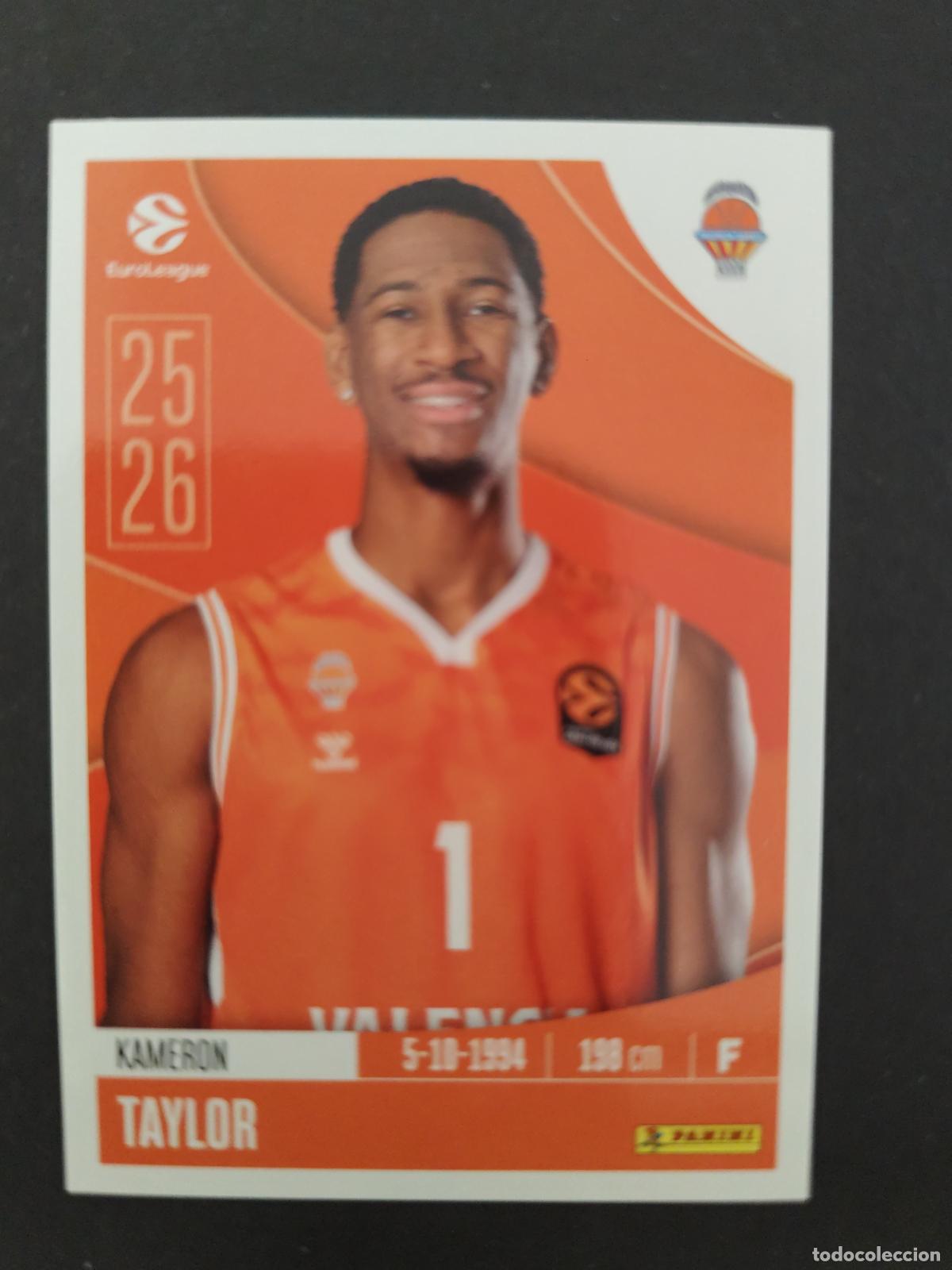 Coleccionismo deportivo: 343 KAMERON TAYLOR VALENCIA BASKET EUROLEAGUE 2025 2026 25 26 BALONCESTO