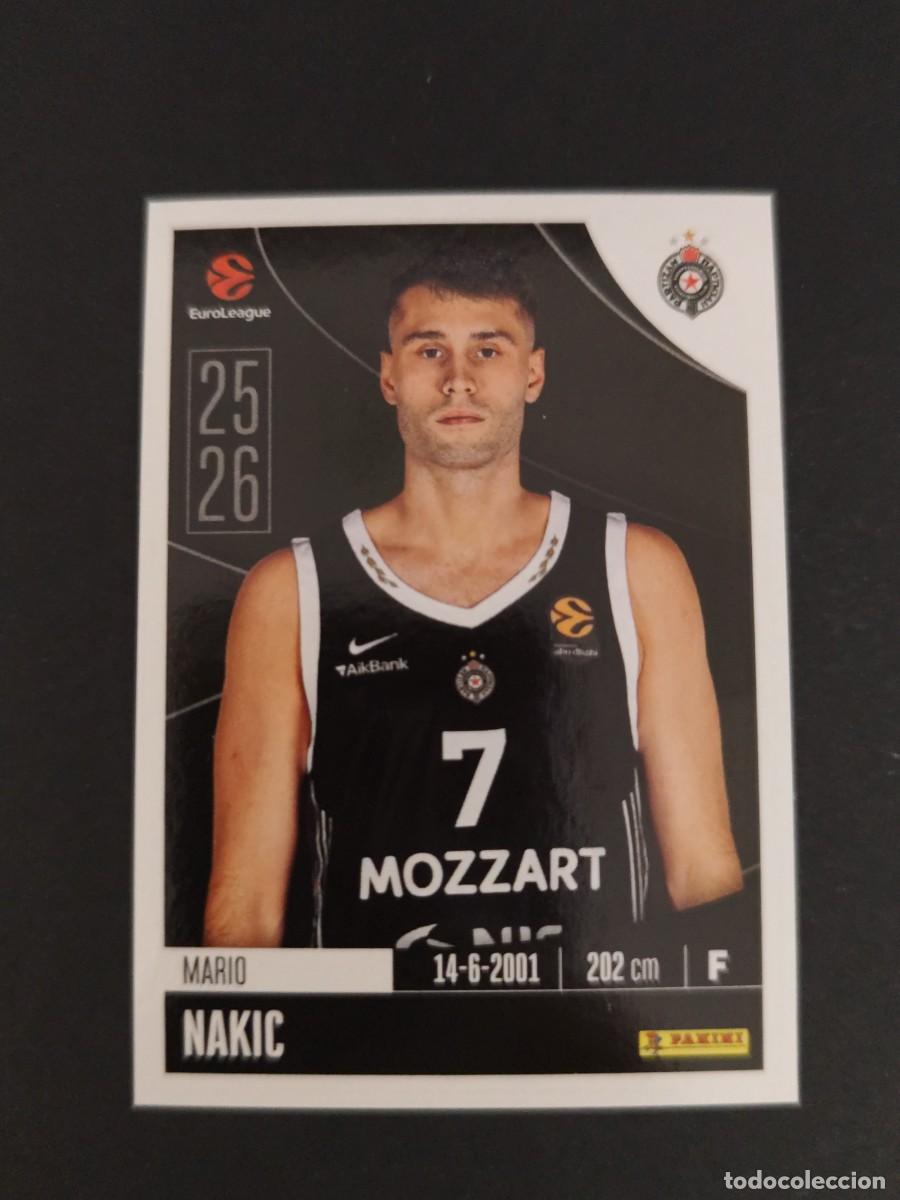 Coleccionismo deportivo: 307 MARIO NAKIC PARTIZAN BELGRADO EUROLEAGUE 2025 2026 25 26 BALONCESTO
