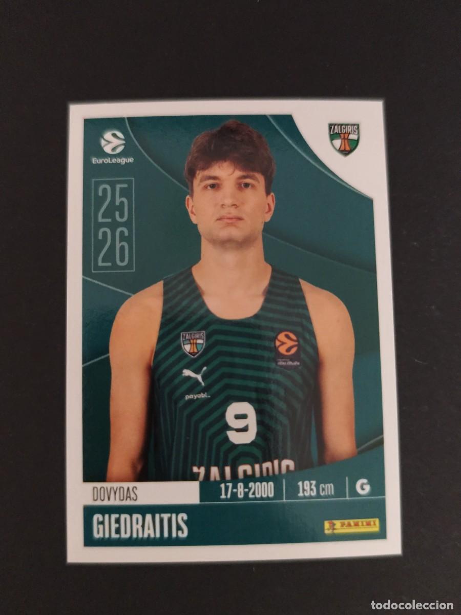 Coleccionismo deportivo: 372 DOVYDAS GIEDRAITIS ŽALGIRIS KAUNAS EUROLEAGUE 2025 2026 25 26 BALONCESTO