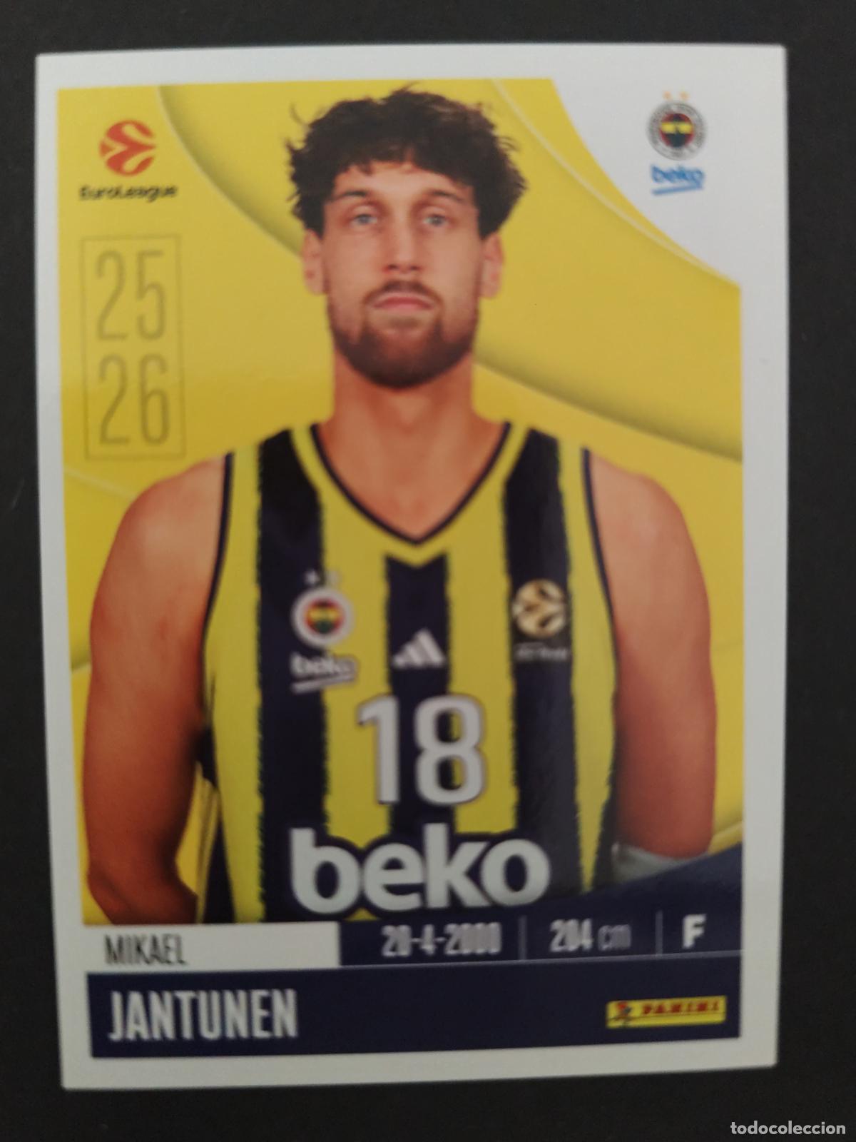 Coleccionismo deportivo: 193 MIKAEL JANTUNEN FENERBAH&Ccedil;E EUROLEAGUE 2025 2026 25 26 BALONCESTO