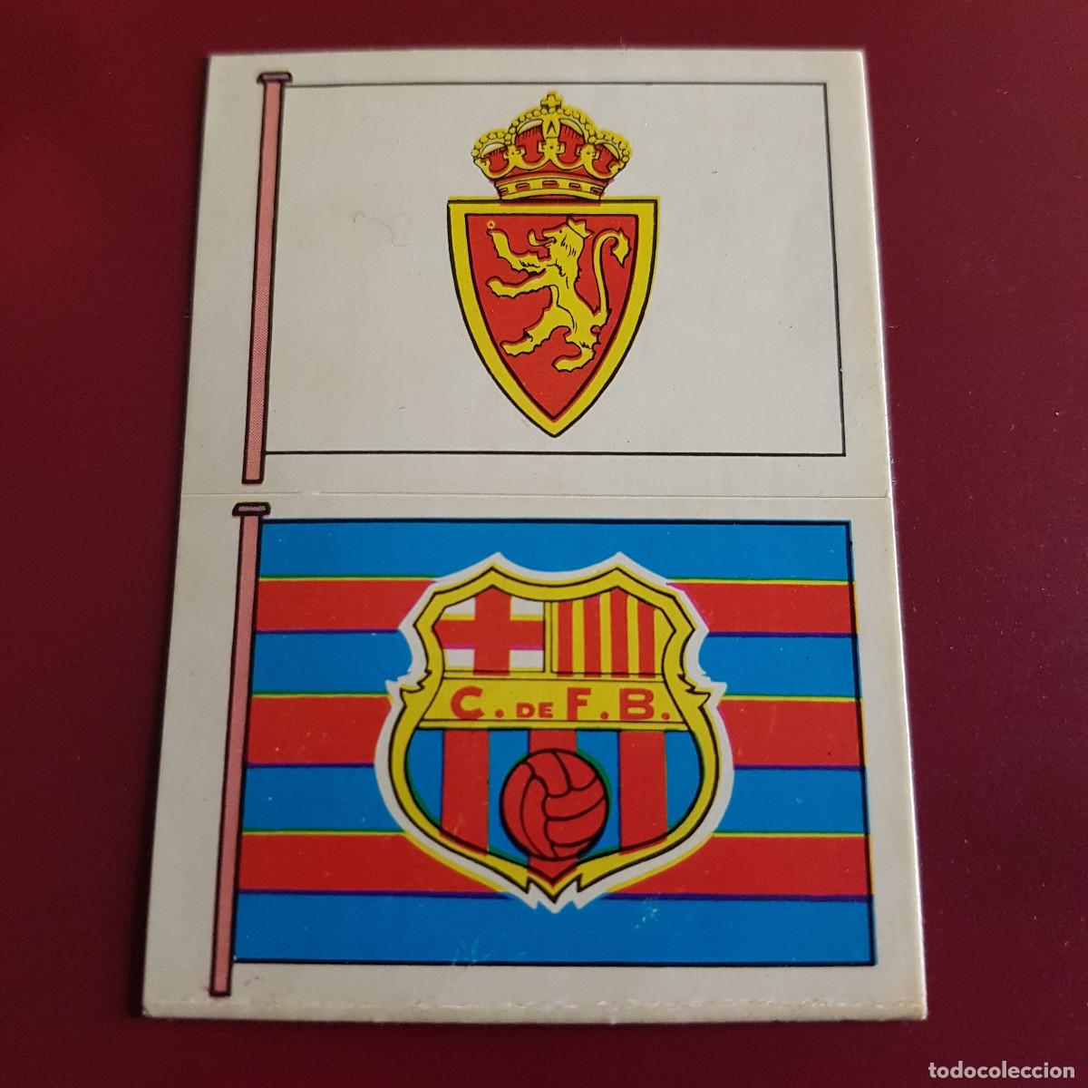 Coleccionismo deportivo: MAGA - FUTBOL 1975 - 75 - ESCUDO - BARCELONA 52 ZARAGOZA 202 - NUNCA PEGADO