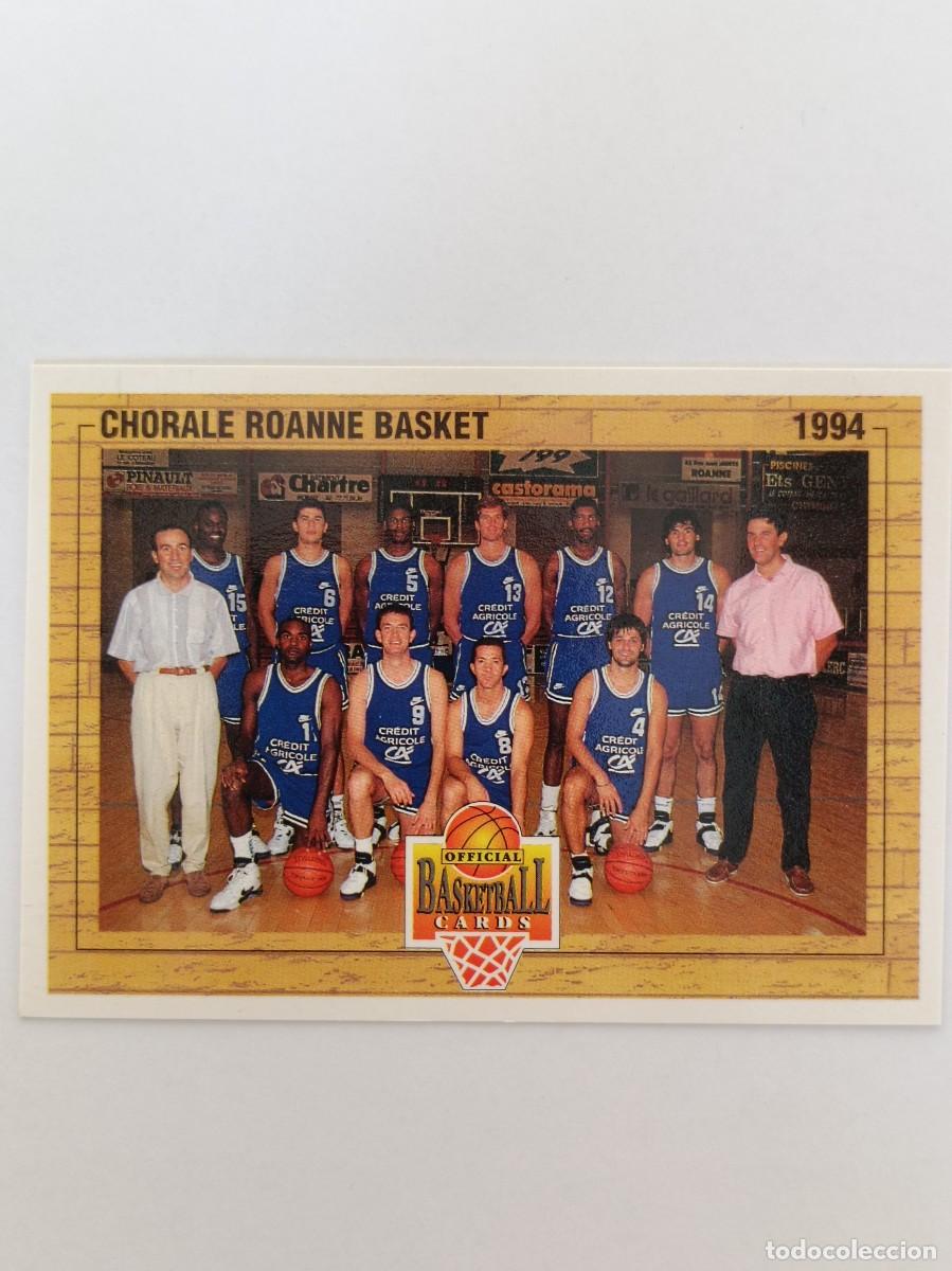 Coleccionismo deportivo: #149 EQUIPO (CHORALE ROANNE) CARDS LNB FRANCIA 93/94 PANINI