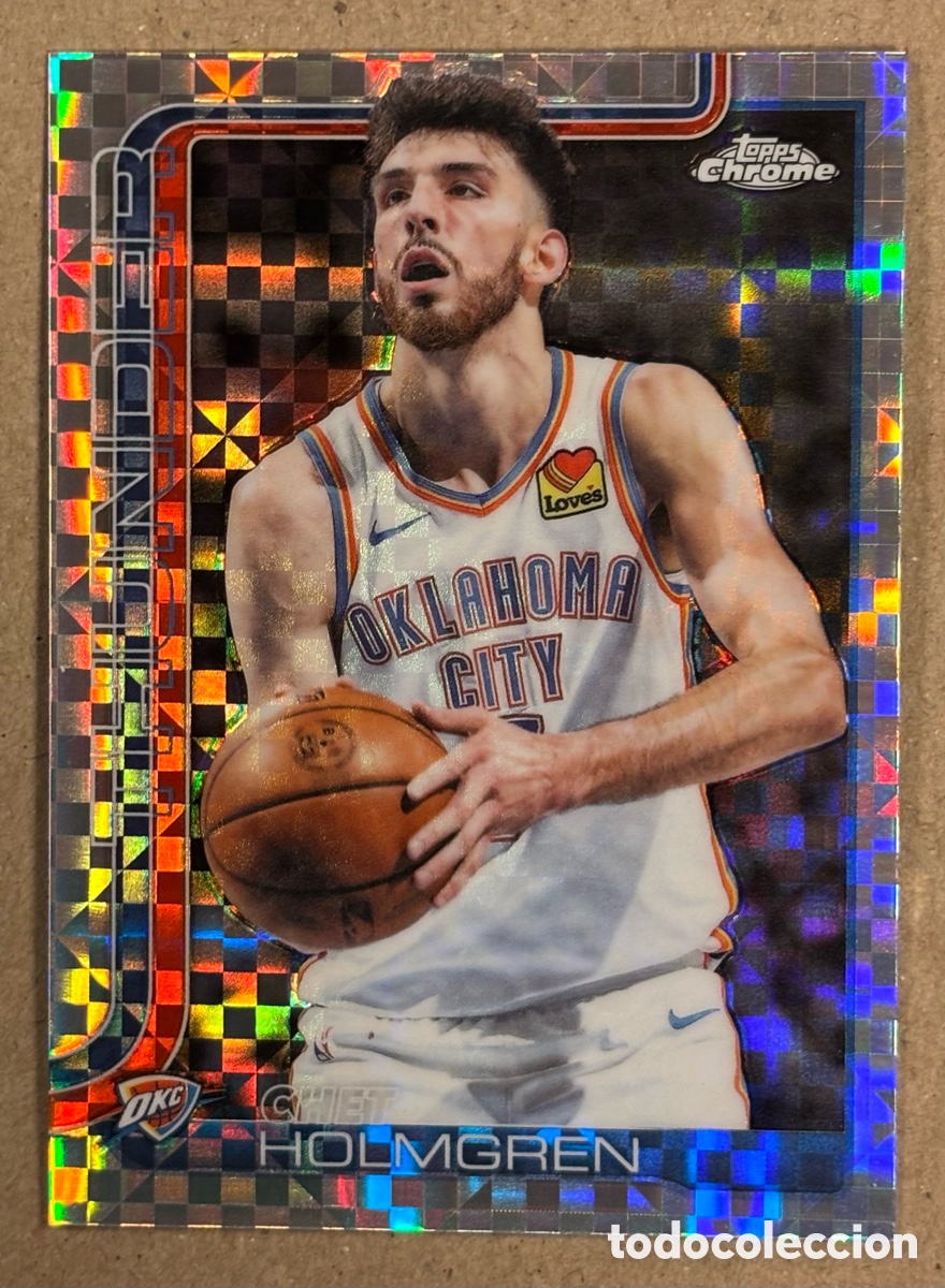 Coleccionismo deportivo: CHET HOLMGREN (OKLAHOMA CITY THUNDER). CARTA X-FRACTOR TOPPS CHROME NBA 2025. #134.