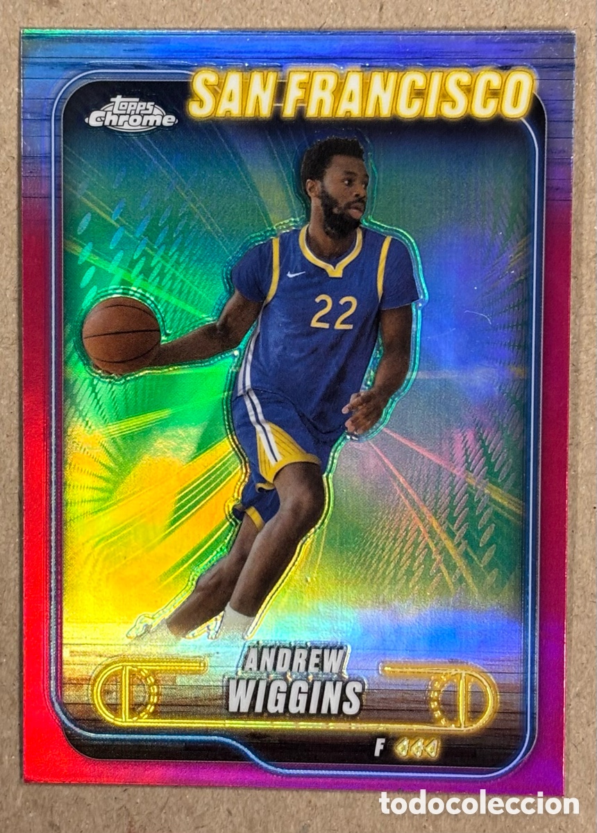 Coleccionismo deportivo: ANDREW WIGGINS (SAN FRANCISCO). CARTA PINK FRACTOR TOPPS CHROME NBA 2024. #155