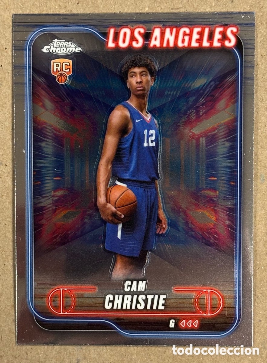 Coleccionismo deportivo: CAM CHRISTIE (LOS ANGELES). CARTA ROOKIE CARD TOPPS CHROME NBA 2025. #151.