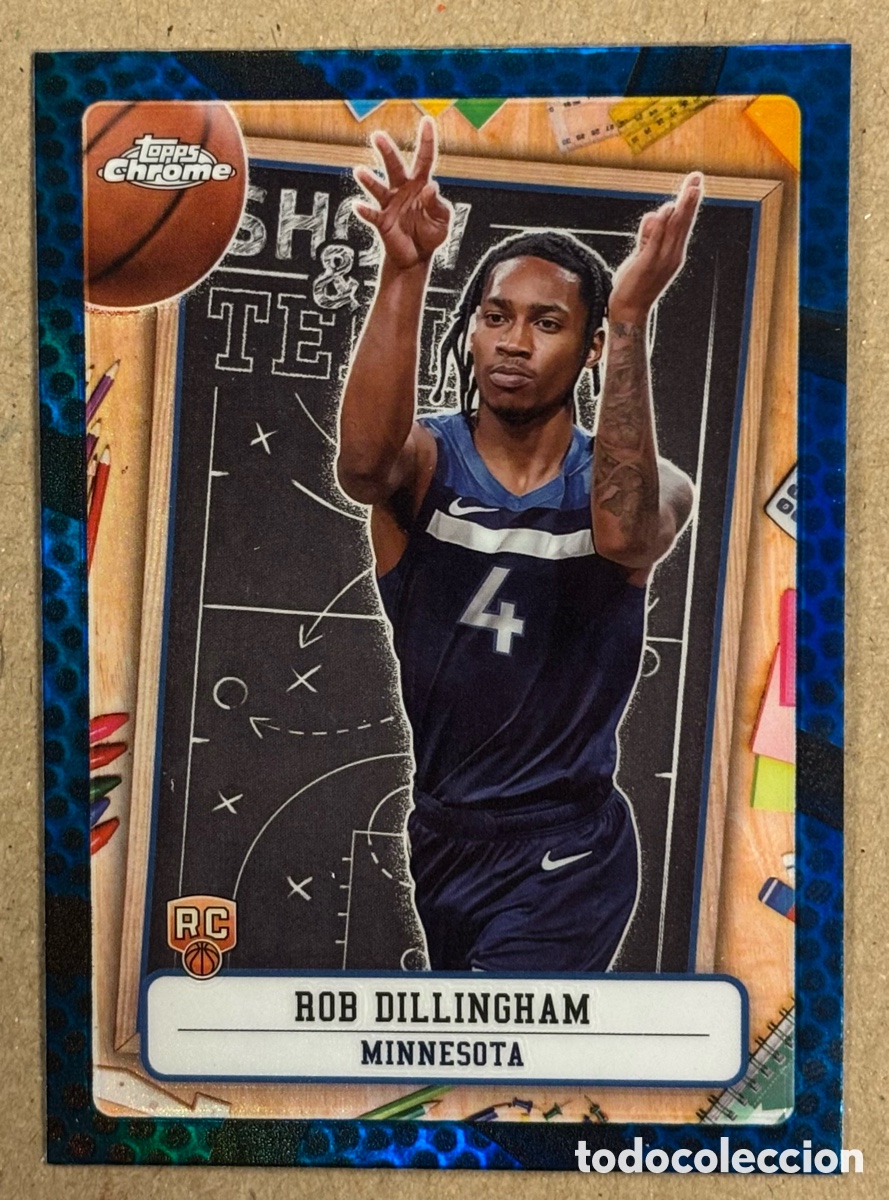 Coleccionismo deportivo: BOB DILLINGHAM (SAN ANTONIO). CARTA ROOKIE CARD SHOW AND TELL TOPPS CHROME NBA 2024. #ST-15.