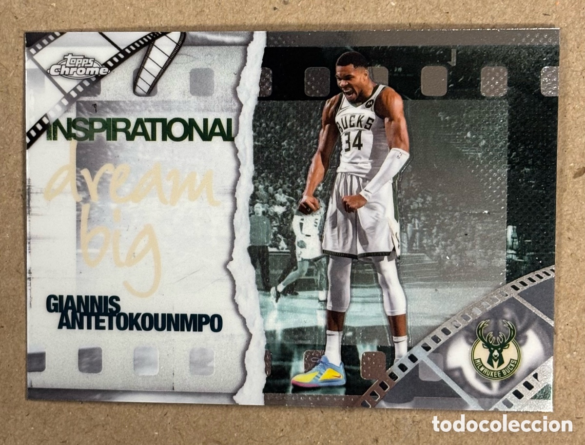 Coleccionismo deportivo: GIANNIS ANTETOKOUNMPO (MILWAKEE BUCKS). CARTA INSPIRATIONAL. TOPPS CHROME NBA 2025. #IP-3.