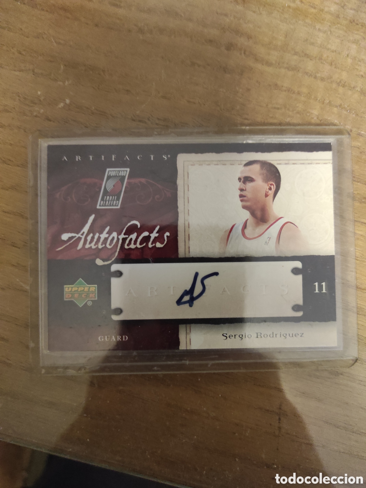 Coleccionismo deportivo: Cromo Sergio Rodr&iacute;guez. Upper deck 2007/08 Autografiado