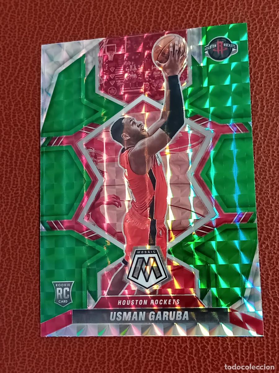 Coleccionismo deportivo: Rookie Card 222 Usman Garuba Mosaic 2021-2022 Green Prizm Parallel
