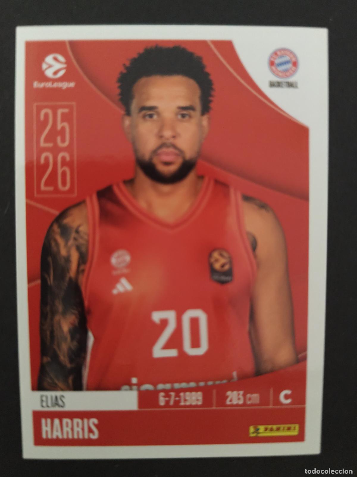 Coleccionismo deportivo: 177 ELIAS HARRIS BAYERN M&Uacute;NICH EUROLEAGUE 2025 2026 25 26 BALONCESTO