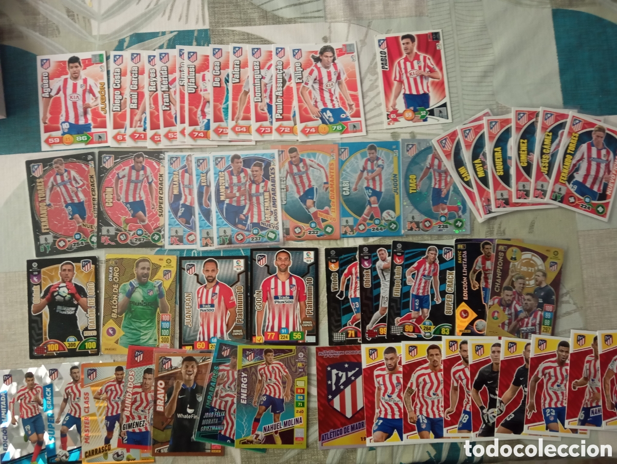 Coleccionismo deportivo: +70 cartas atletico de madrid 2009-2025
