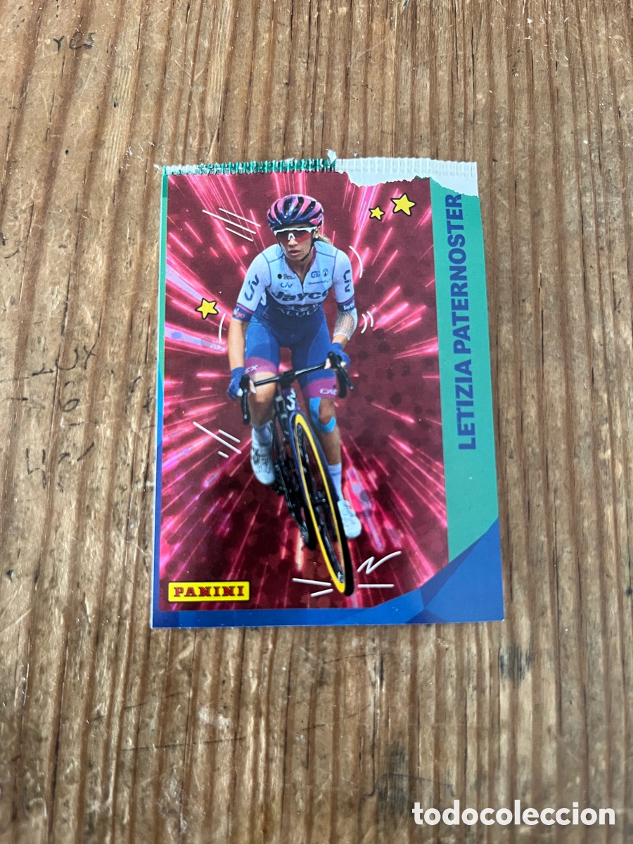 Coleccionismo deportivo: R31860 CROMO SIN PEGAR NUNCA PEGADO PANINI FAMILY CICLISTA LETIZIA PATERNOSTER ITALIANA BRILLANTE