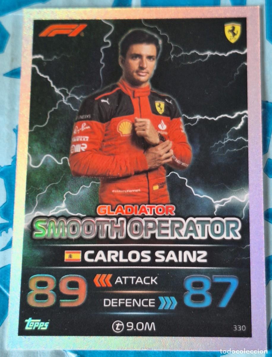 Coleccionismo deportivo: Carlos Sainz Ferrari Topps F-1 Formula 1 Turbo Attax Smooth Operator Gladiator