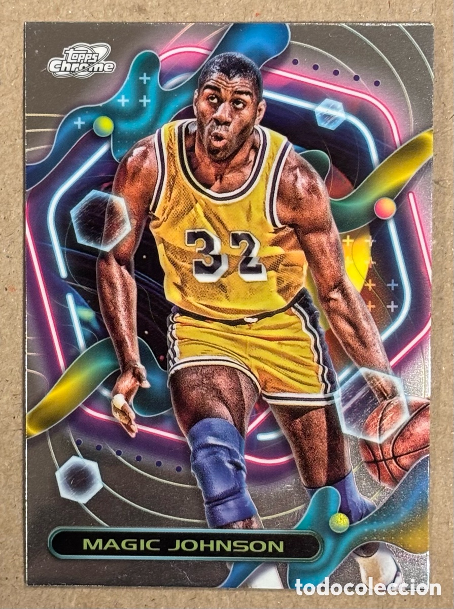 Coleccionismo deportivo: MAGIC JOHNSON (LOS ANGELES LAKERS). TARJETA NBA TOPPS COSMIC CHROME BASKETBALL 2023/24.