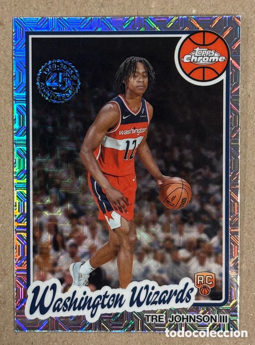 Coleccionismo deportivo: TRE JOHNSON III (WASHINGTON WIZARDS). CARTA MOJO REFRACTOR #TC-TJ NBA TOPPS 1980 CHROME 2025