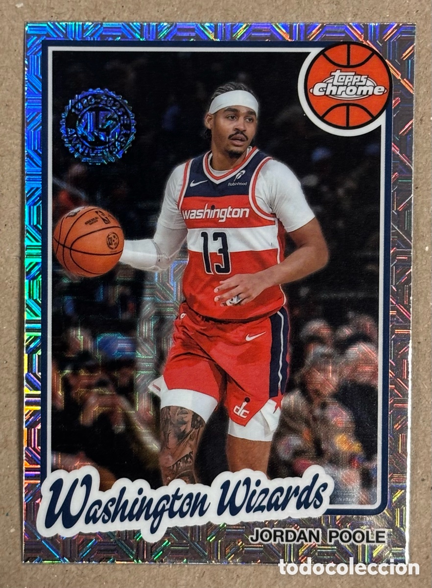 Coleccionismo deportivo: JORDAN POOLE (WASHINGTON WIZARDS). CARTA MOJO REFRACTOR #TC-JP NBA TOPPS 1980 CHROME 2025