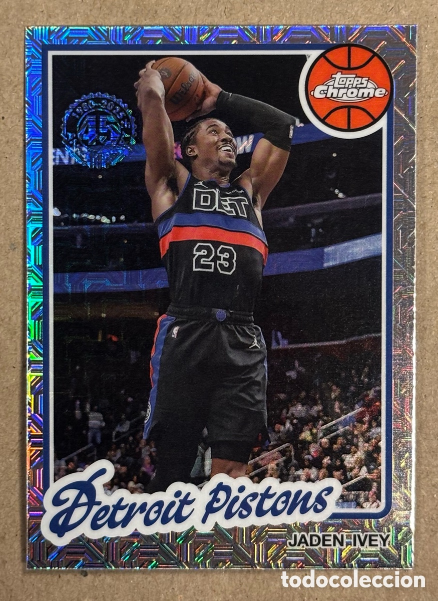 Coleccionismo deportivo: JADEN IVEY (DETROIT PISTONS). CARTA MOJO REFRACTOR #TC-JI NBA TOPPS 1980 CHROME 2025.