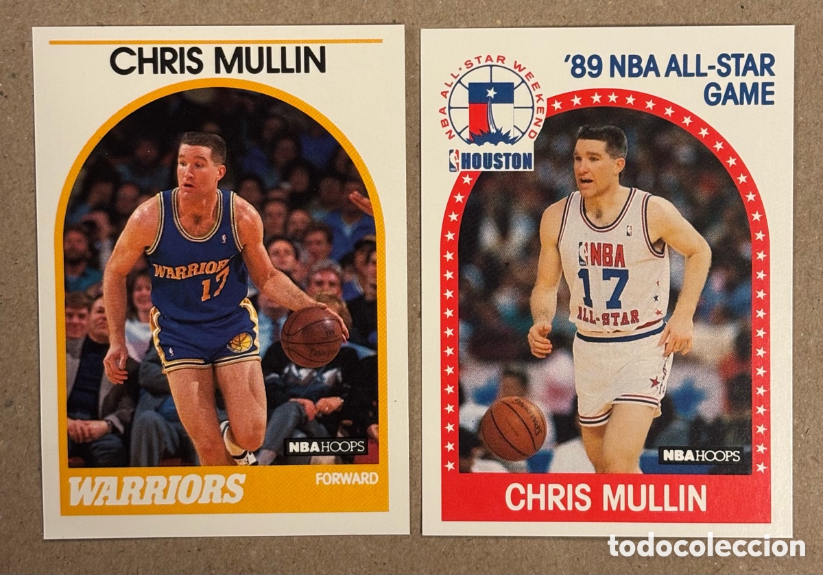 Coleccionismo deportivo: CHRIS MULLIN (WARRIORS). 2 CARTAS ALL STAR GAME Y BADE COLECCI&Oacute;N NBA HOOPS 1989-90.