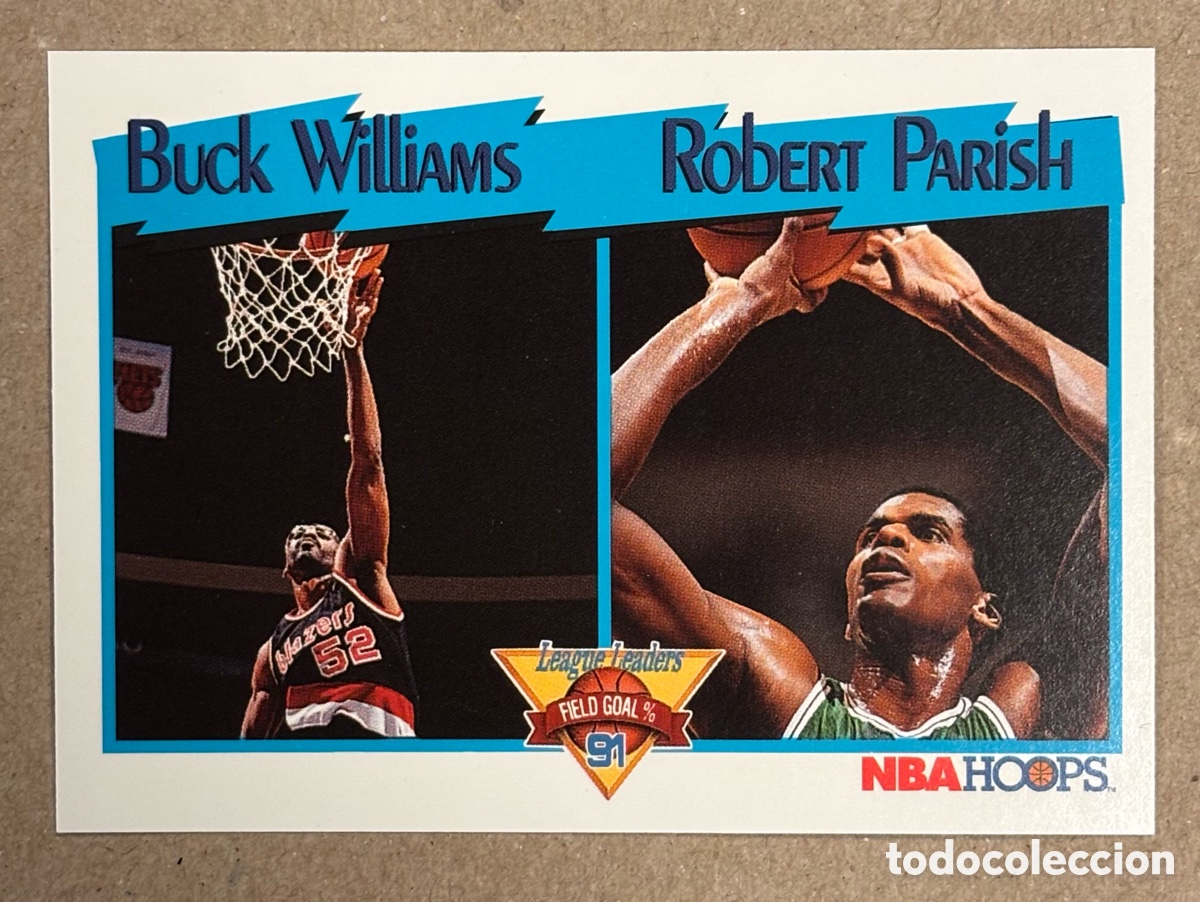 Coleccionismo deportivo: BRUCK WILLIAMS & ROBERT PARISH. CARTA LEAGUE LEADERS FIELD GOAL % COLECCI&Oacute;N NBA HOOPS 1991. #313.