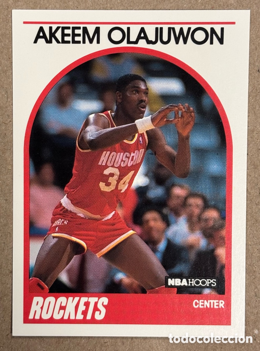Coleccionismo deportivo: AKEEM OLAJUWON (HOUSTON ROCKETS). CARTA COLECCI&Oacute;N NBA HOOPS 1989. #180.