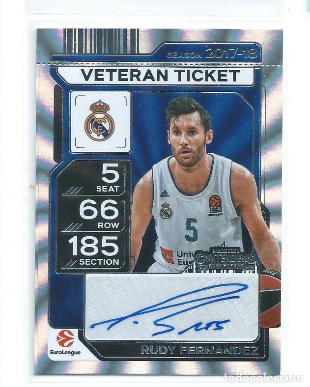 Coleccionismo deportivo: PANINI CONTENDERS EUROLEAGUE BASKETBALL 2025 - 26 : AUTOGRAFO ORIGINAL RUDY FERNANDEZ (REAL MADRID)
