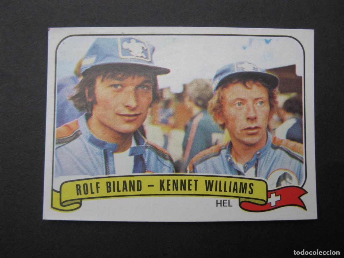 Coleccionismo deportivo: MOTO SPORT - CROMO N&ordm; 61 - ROLF BILAND - KENNET WILLIAMS (HEL) - PANINI - NUNCA PEGADO.