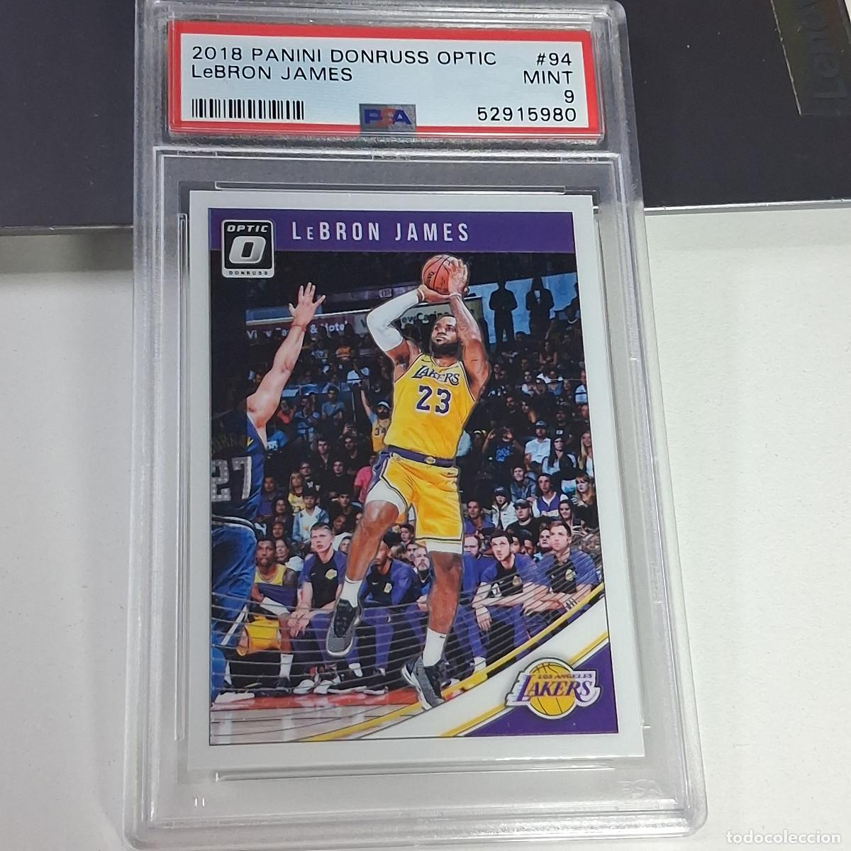 Coleccionismo deportivo: C1 94 LeBRON JAMES PSA9 PSA 9 LOS ANGELES LAKERS 2018 PANINI DONRUSS OPTIC BASKETBALL