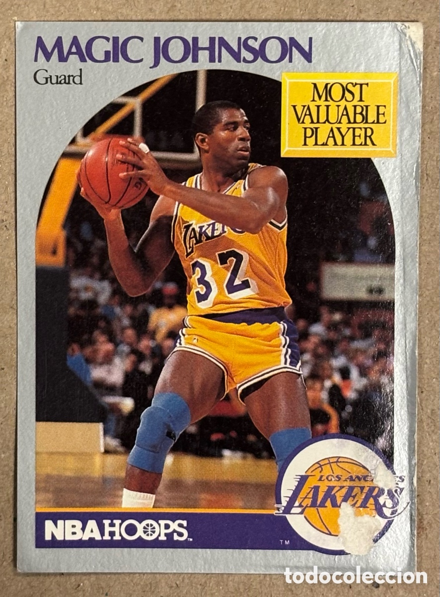 Coleccionismo deportivo: MAGIC JOHNSON (LOS ANGELES LAKERS). CARTA MVP MOST VALUABLE PLAYER NBA HOOPS 1990/91.