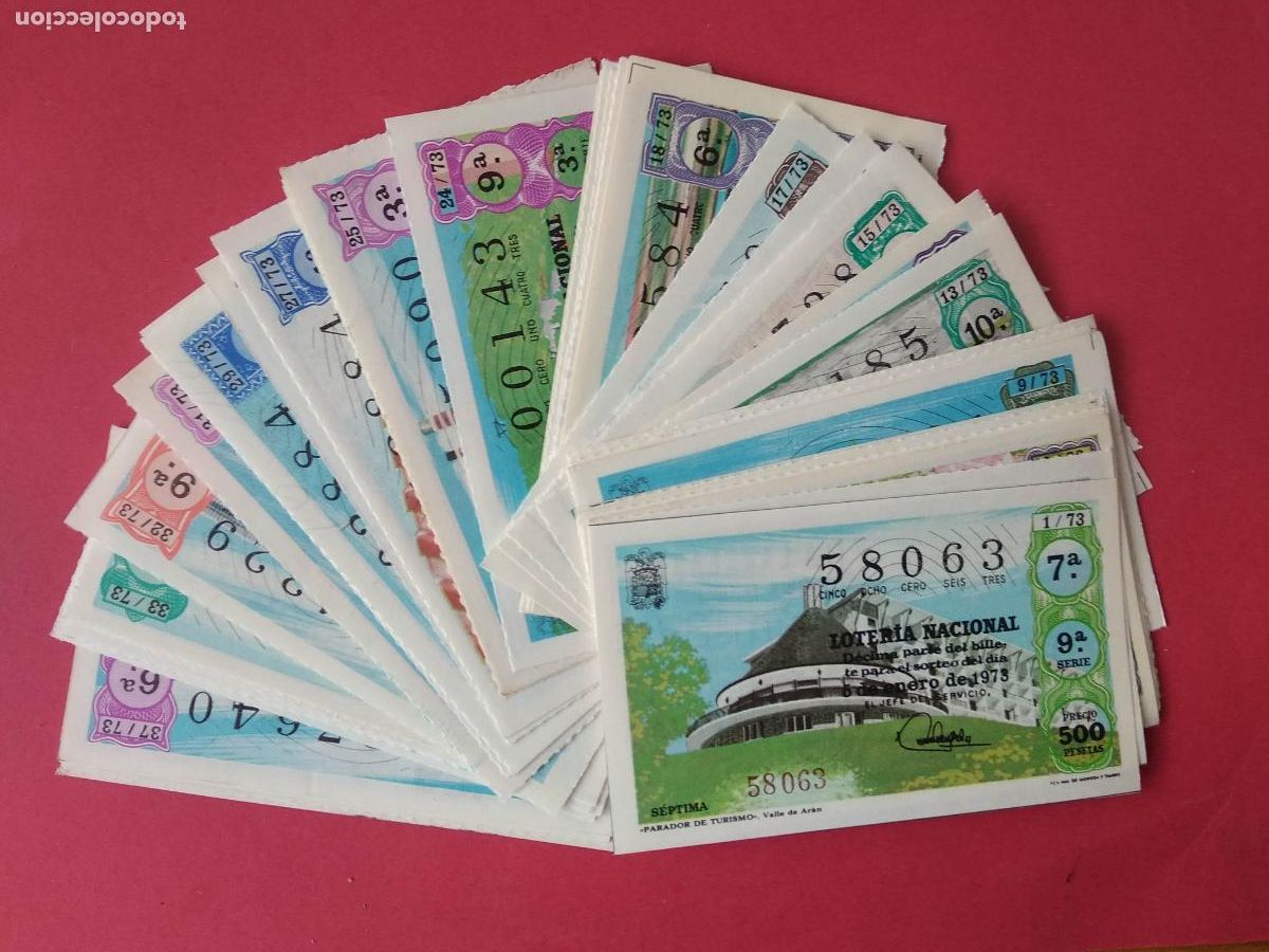 Coleccionismo deportivo: LOTERIA NACIONAL A&Ntilde;O 1973 COMPLETO