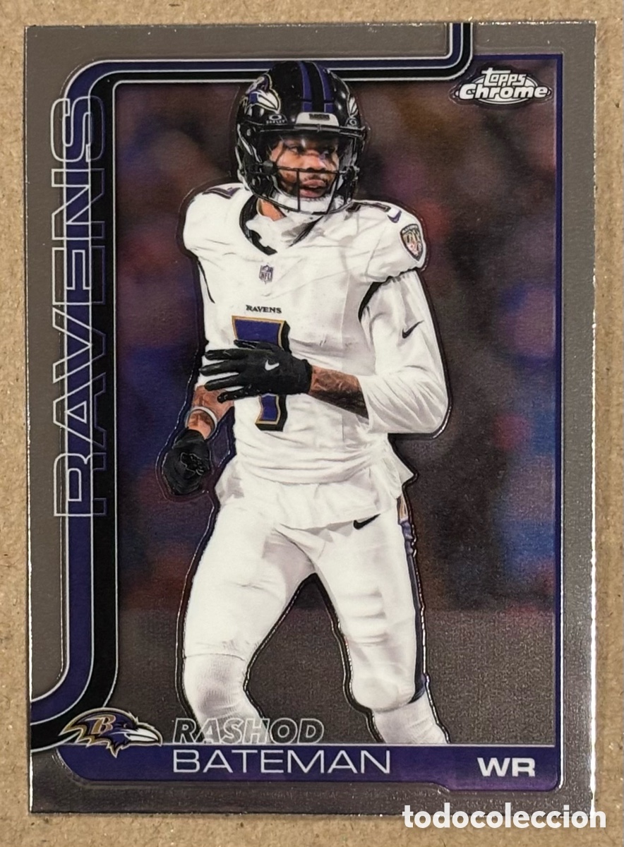 Coleccionismo deportivo: RASHOD BATEMAN (BALTIMORE RAVENS). CARTA NFL TOPPS CHROME 2025. #21.