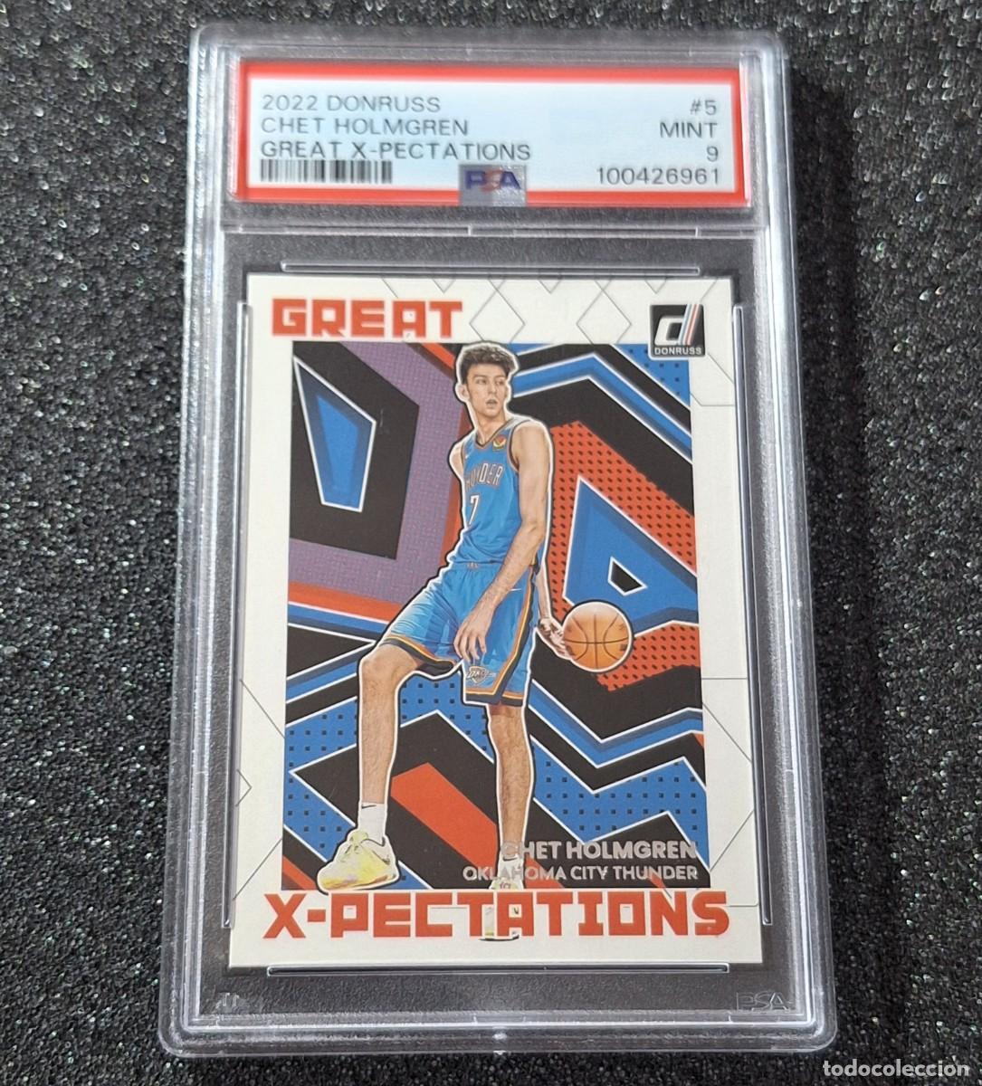 Coleccionismo deportivo: Chet Holmgren Oklahoma City Thunder Panini Donruss Basketball PSA 9 Great X-Pectations