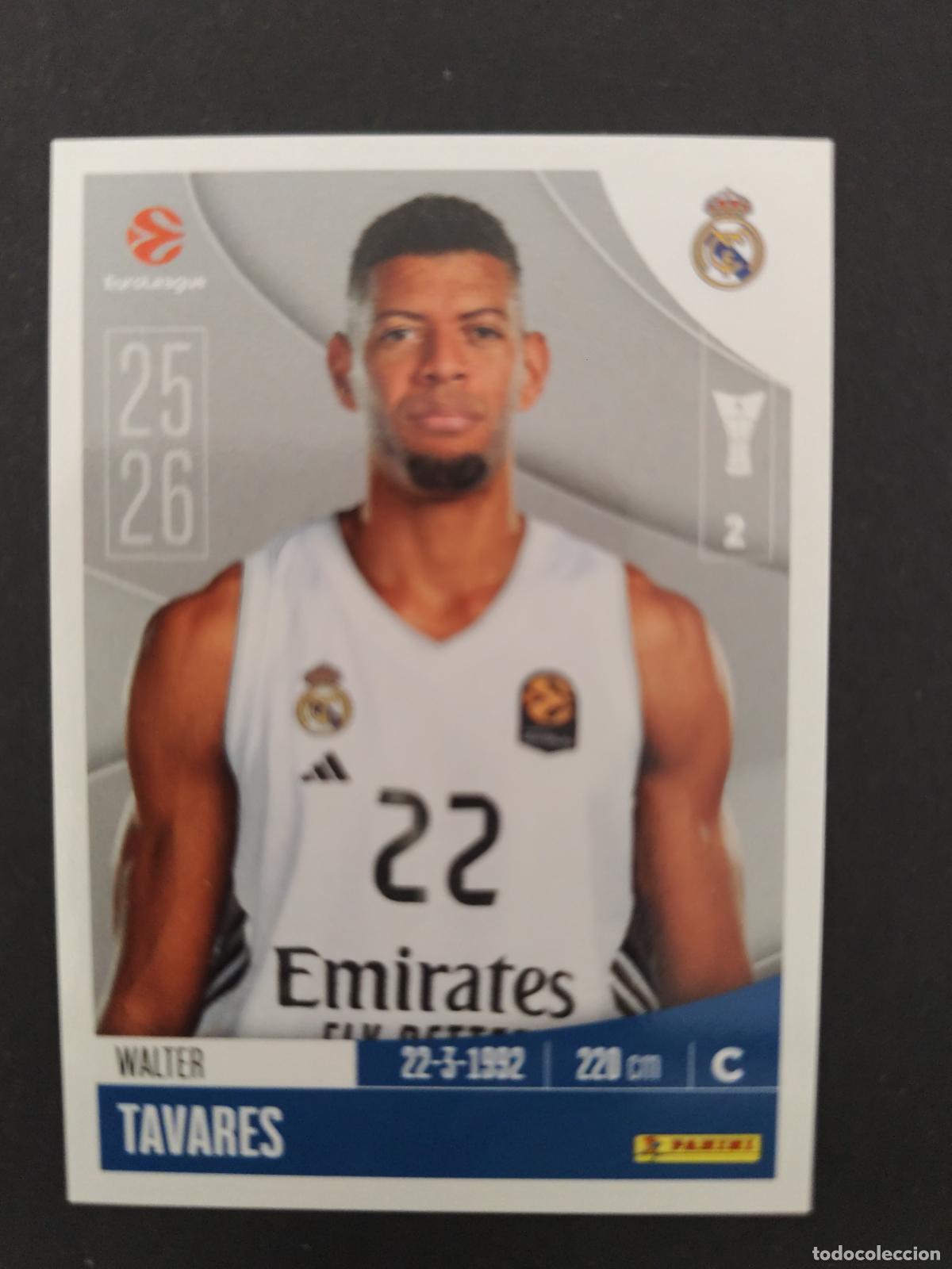 Coleccionismo deportivo: 332 WALTER TAVARES REAL MADRID EUROLEAGUE 2025 2026 25 26 BALONCESTO