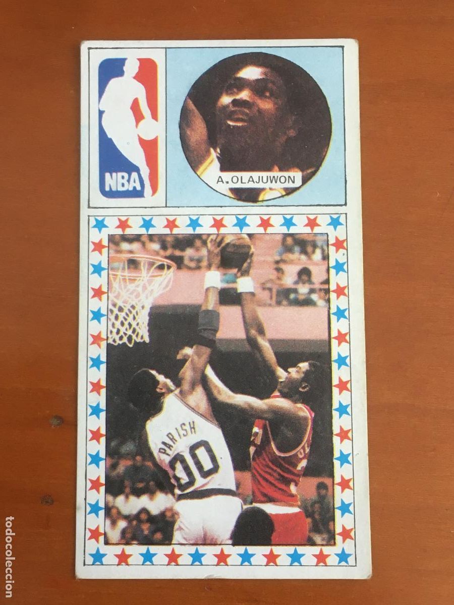 Coleccionismo deportivo: akeem olajuwon houston rockets NBA cromo n&ordm; 173 baloncesto 1986 1987 merchante nunca pegado