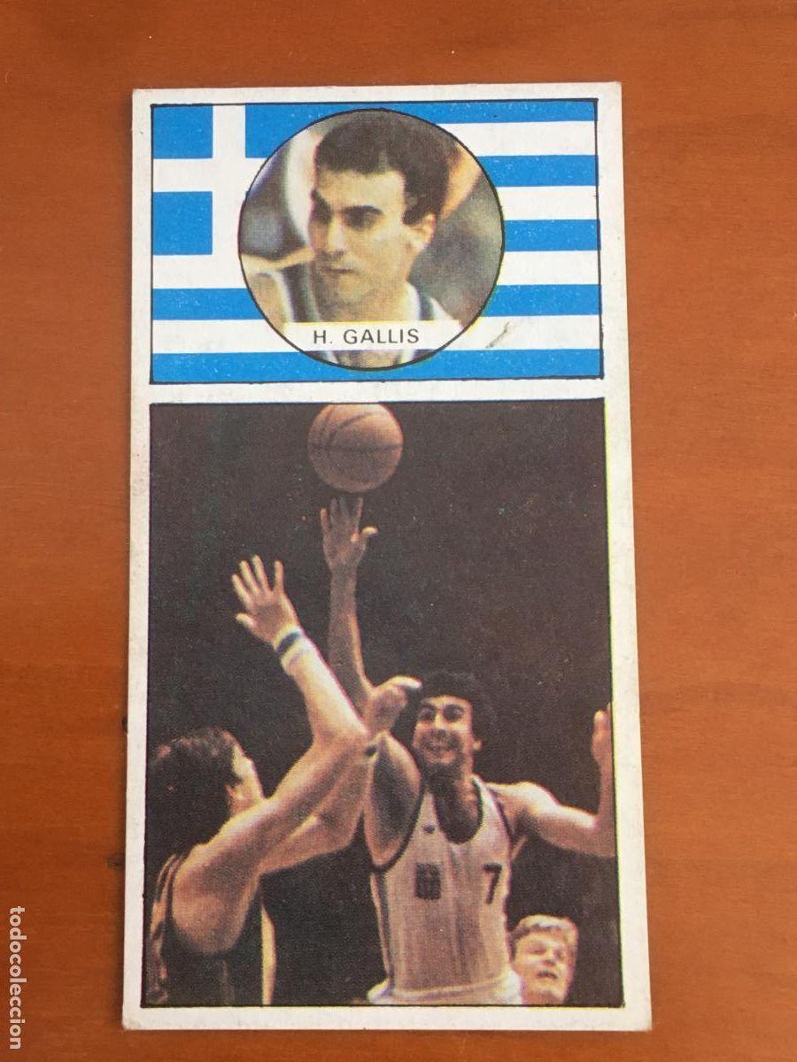 Coleccionismo deportivo: nikos gallis grecia cromo n&ordm; 142 baloncesto 1986 1987 merchante nunca pegado