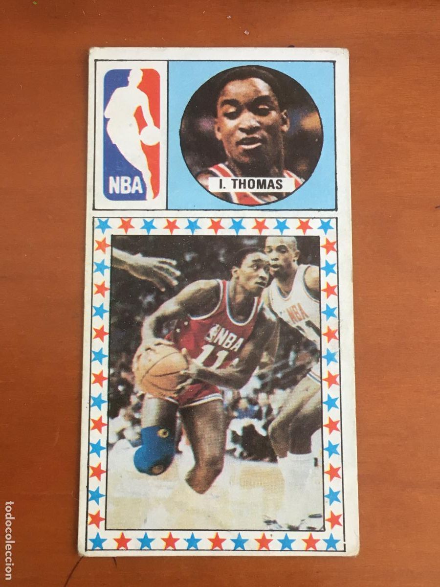 Coleccionismo deportivo: isiah thomas detroit pistons NBA cromo n&ordm; 164 baloncesto 1986 1987 merchante nunca pegado