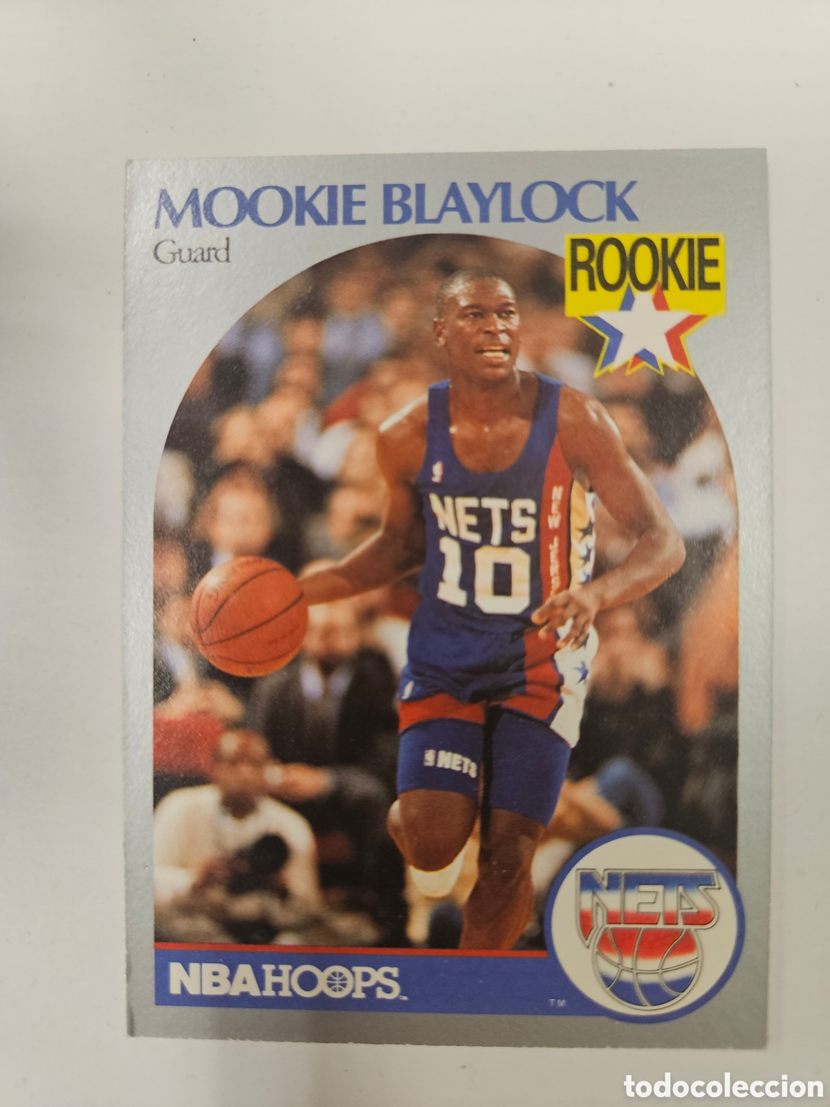Coleccionismo deportivo: FICHA DE BALONCESTO. MOOKIE BLAYLOCK. 193. NEW JERSEY NETS. NBA. TEMPORADA 1990. NBA HOOPS.