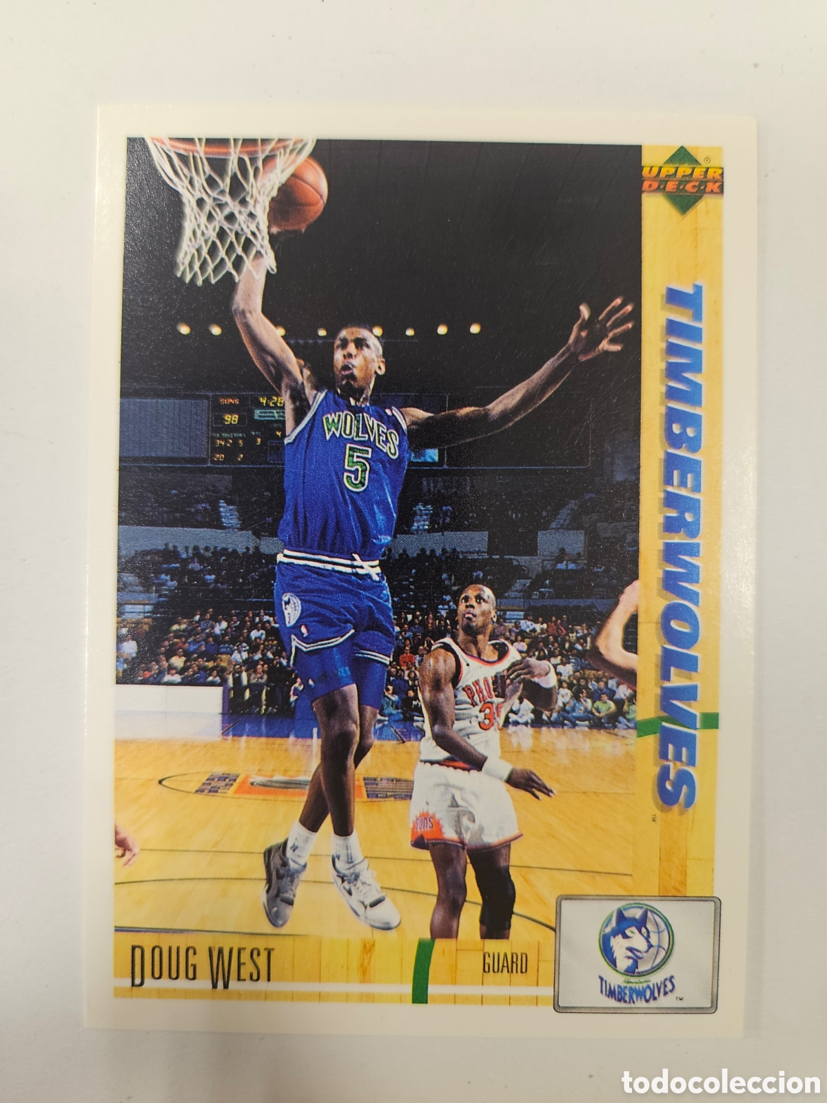 Coleccionismo deportivo: NBA UPPER DECK 91/92 CROMO FICHA N&ordm; 72 DOUG WEST - TIMBERWOLVES