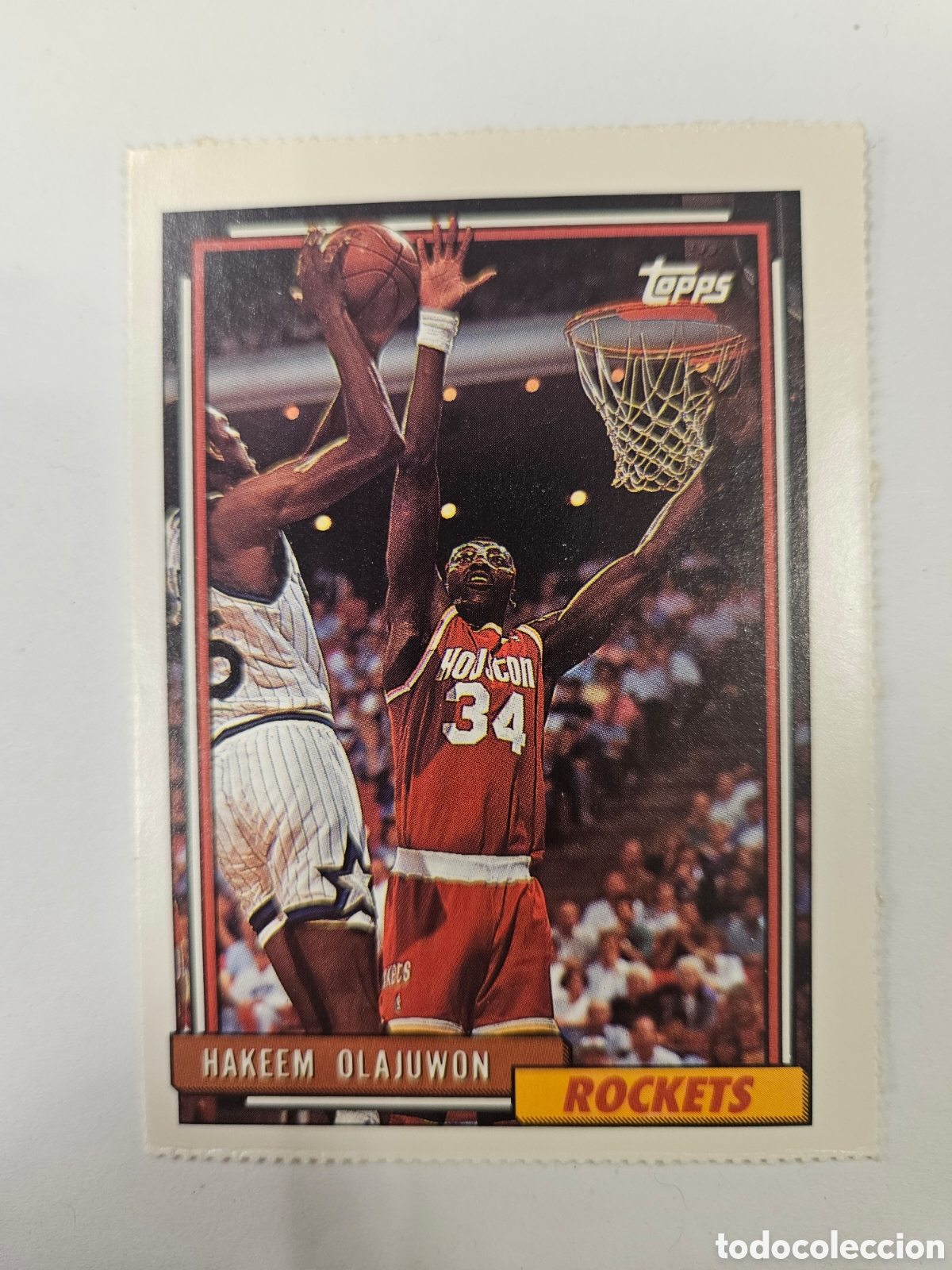 Coleccionismo deportivo: TOPPS NBA 1992-93 - N&ordm; 337 HAKEEM OLAJUWON (ROCKETS)