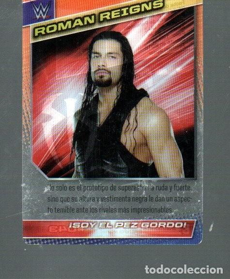 Coleccionismo deportivo: TARJETA DE PANINI W.W.E LUCHA LIBRE DE ROMAN REIGNS N &ordm; 43 CROMOS DE PL&Aacute;STICO DEL A&Ntilde;O 2015
