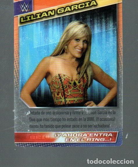 Coleccionismo deportivo: TARJETA DE PANINI W.W.E LUCHA LIBRE DE LILIAN GARCIA N &ordm; 138 CROMOS DE PL&Aacute;STICO DEL A&Ntilde;O 2015