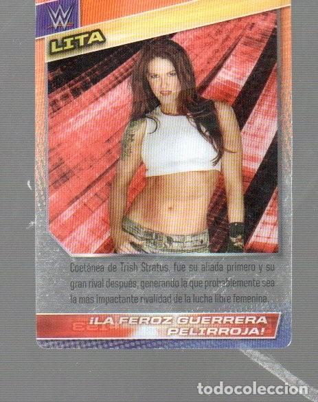 Coleccionismo deportivo: TARJETA DE PANINI W.W.E LUCHA LIBRE DE LITA N &ordm; 153 CROMOS DE PL&Aacute;STICO DEL A&Ntilde;O 2015
