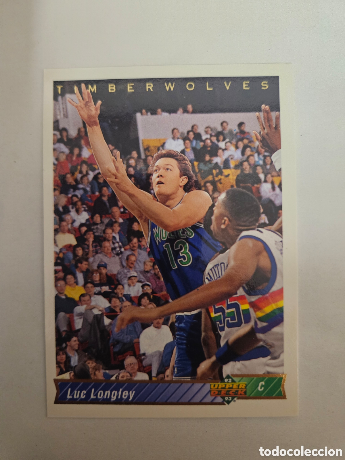 Coleccionismo deportivo: UPPER DECK 1992 1993 NBA N&ordm; 208 LUC LONGLEY (TIMBERWOLVES) BASKETBALL 92 93 BALONCESTO