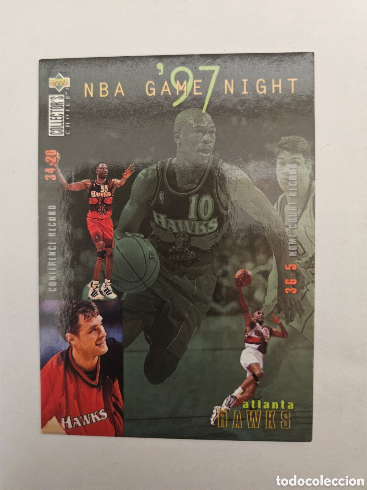 Coleccionismo deportivo: UPPER DECK NBA 1997 N&ordm; 156 NBA GAME NIGHT 97 ATLANTA HAWS - BASKETBALL 97
