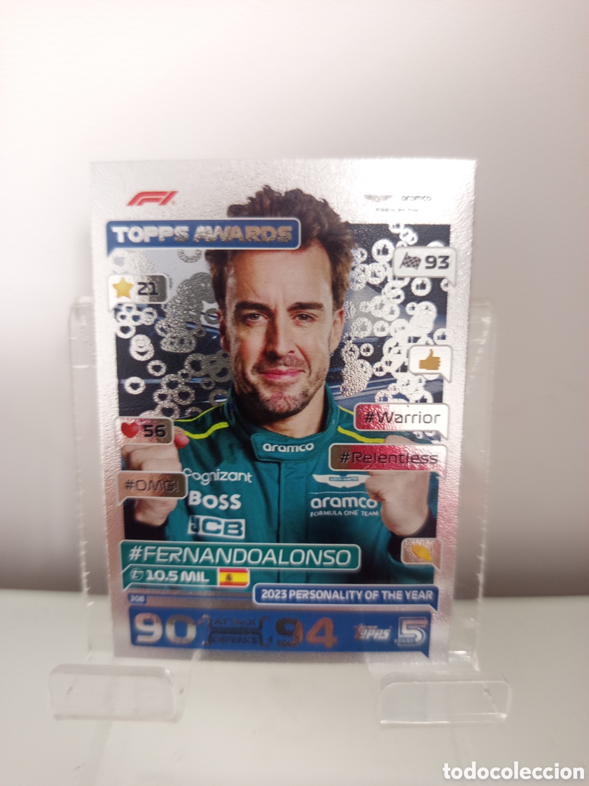 Coleccionismo deportivo: ❇️ CROMO CARD 308 TURBO ATTAX 2024 TOPPS FERNANDO ALONSO TOPPS AWARDS F1 FORMULA 1 24 ❇️