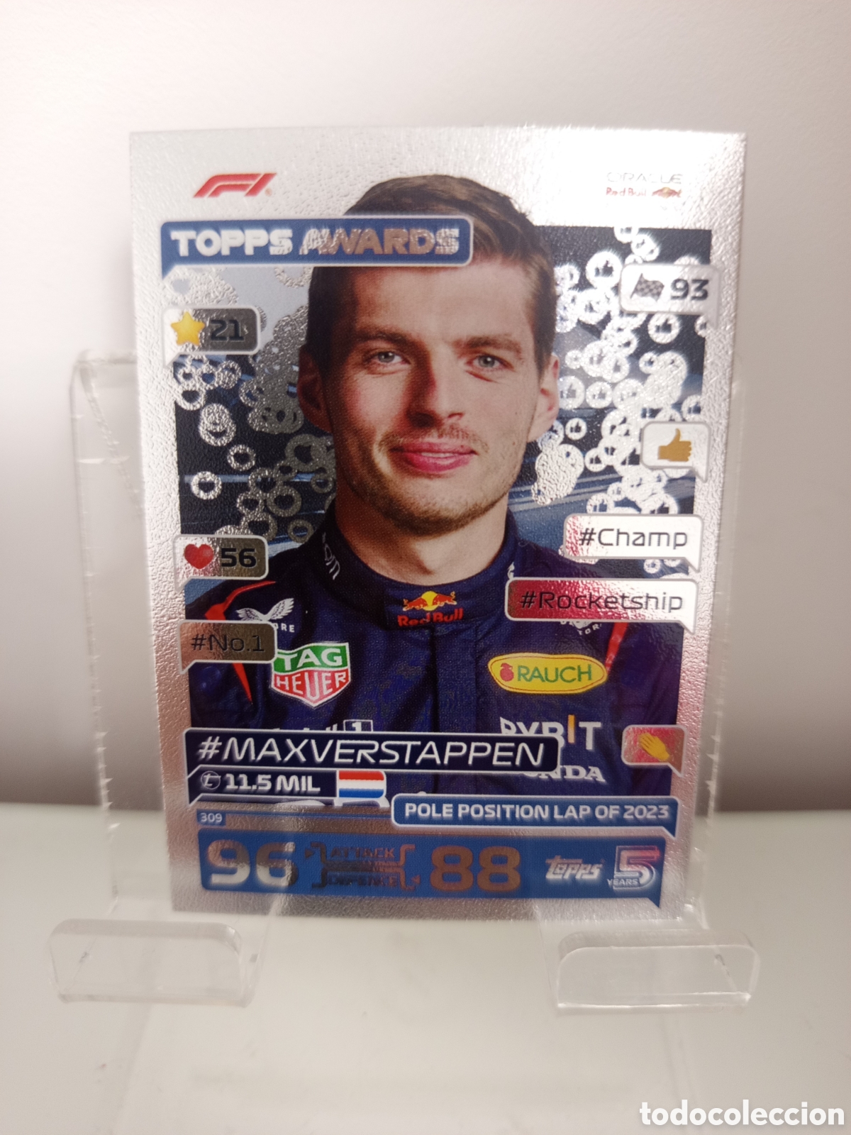 Coleccionismo deportivo: ❇️ CROMO CARD 309 TURBO ATTAX 2024 TOPPS MAX VERSTAPPEN TOPPS AWARDS F1 FORMULA 1 24 ❇️
