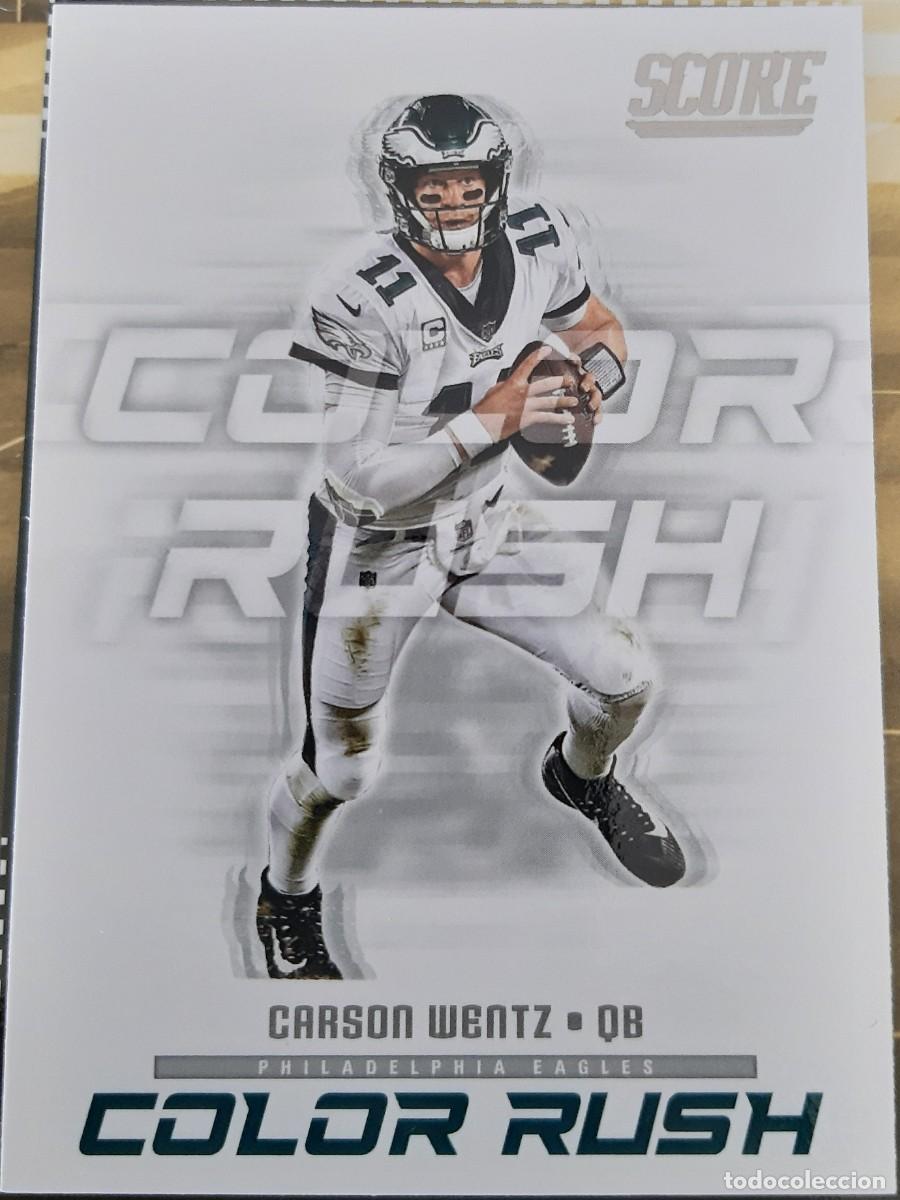 Coleccionismo deportivo: Carson Wentz Philadelphia Eagles Panini Score Football Color Rush