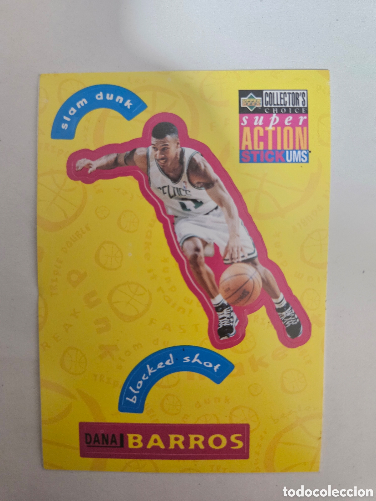 Coleccionismo deportivo: DANA BARROS (BOSTON CELTICS) - CROMO N&ordm; S2 - SUPER ACTION - NBA 1996 - UPPER DECK - NUNCA PEGADO.